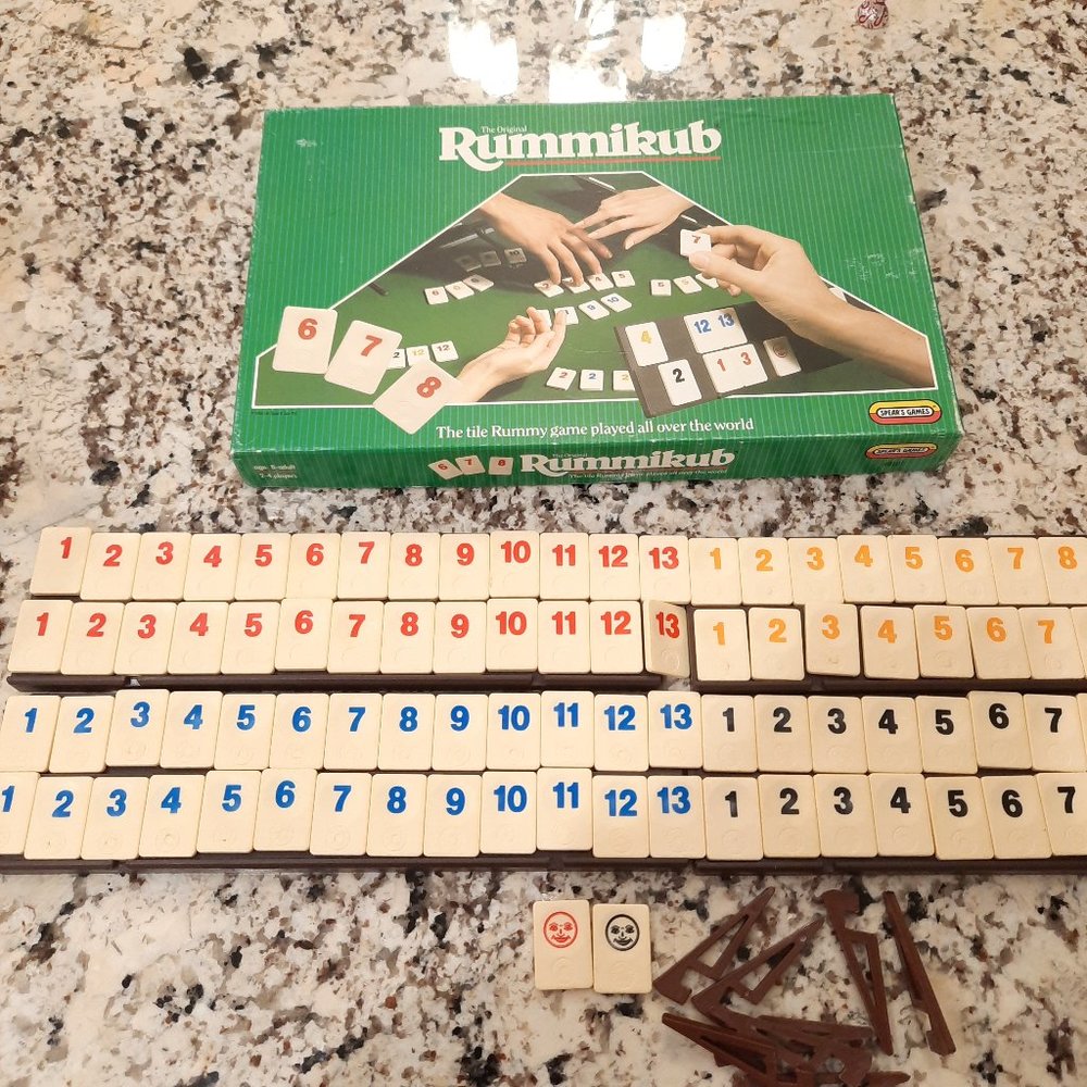 Vintage The Original Rummikub Spear's Games board 1988 green box tile‎ rummy